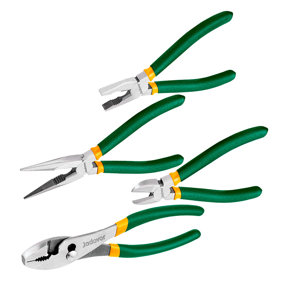 KIT PINZAS Y ALICATES 4 PIEZAS DE 6" JADEVER