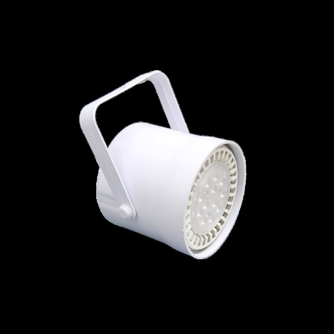 TACHO BLANCO AR111 LIMERO CON ZÓCALO Y LED LUZ FRIA