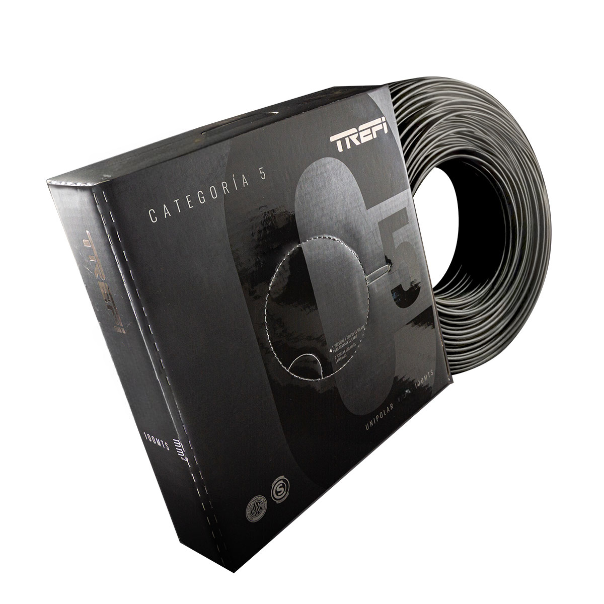 CABLE UNIPOLAR 4MM CAT 5 MARRON ROLLO X100MT TREFILCON