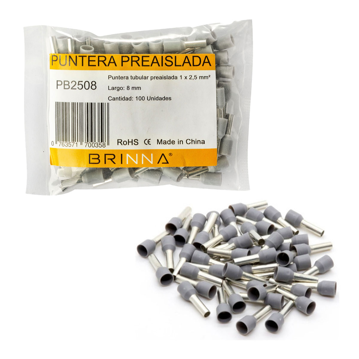 PUNTERAS TIFF 2,5MM X10 BRINNA