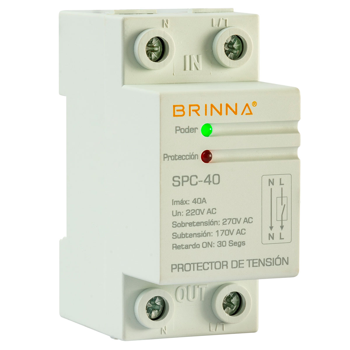 PROTECTOR MONOFASICO BRINNA SPC-40