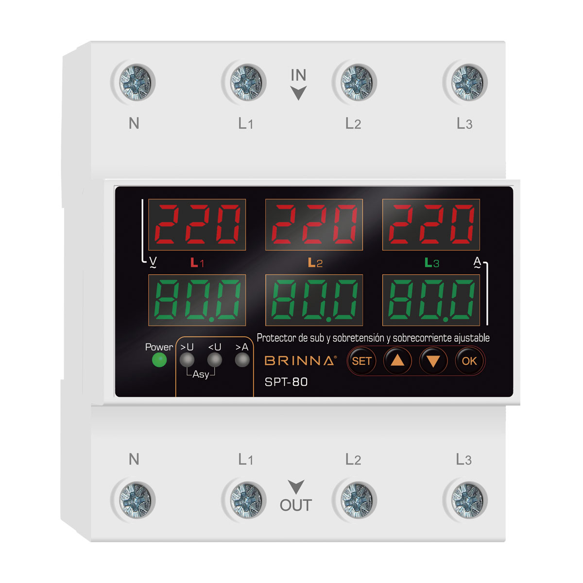 PROTECTOR TRIFASICO BRINNA SPT-80
