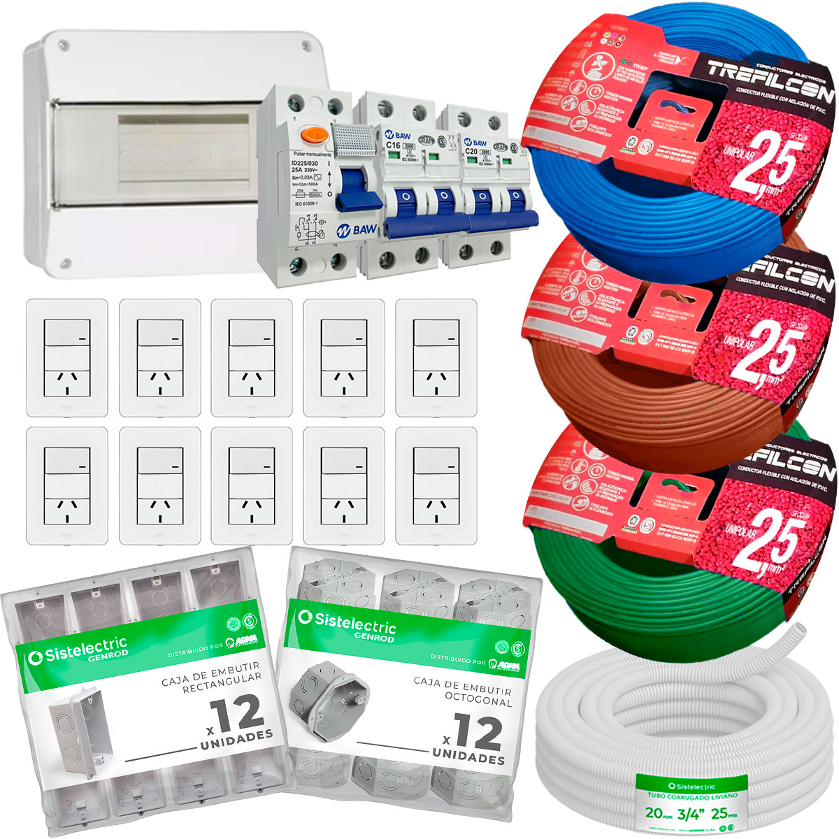KIT INSTALACION ELECTRICA NORMALIZADO 300MT
