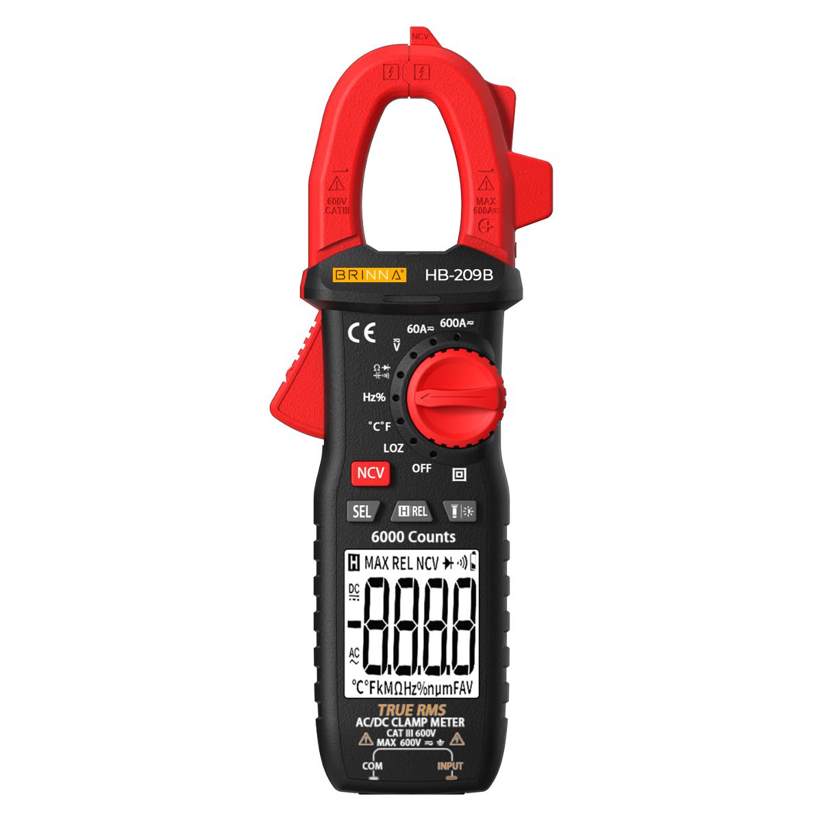 PINZA AMPERIMETRICA BRINNA HB-209B AC/DC