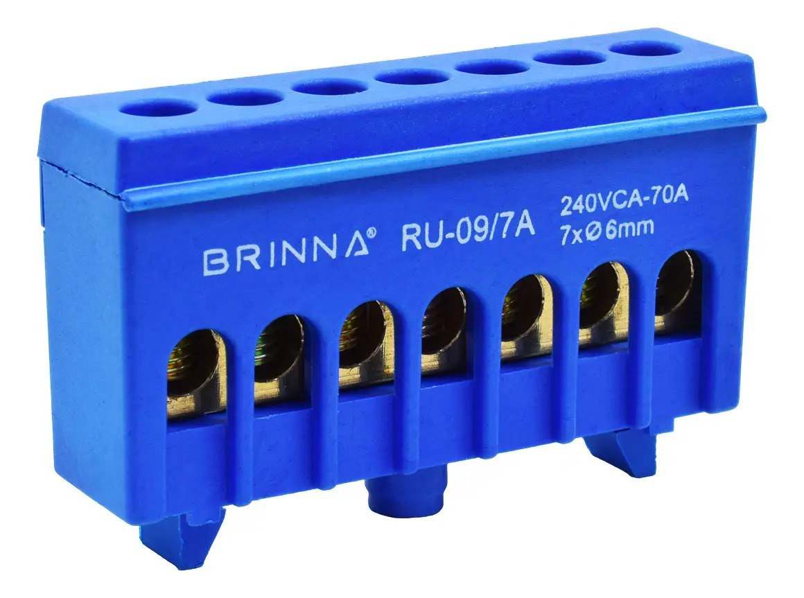 REPARTIDOR UNIPOLAR 7 POLOS VERDE BRINNA