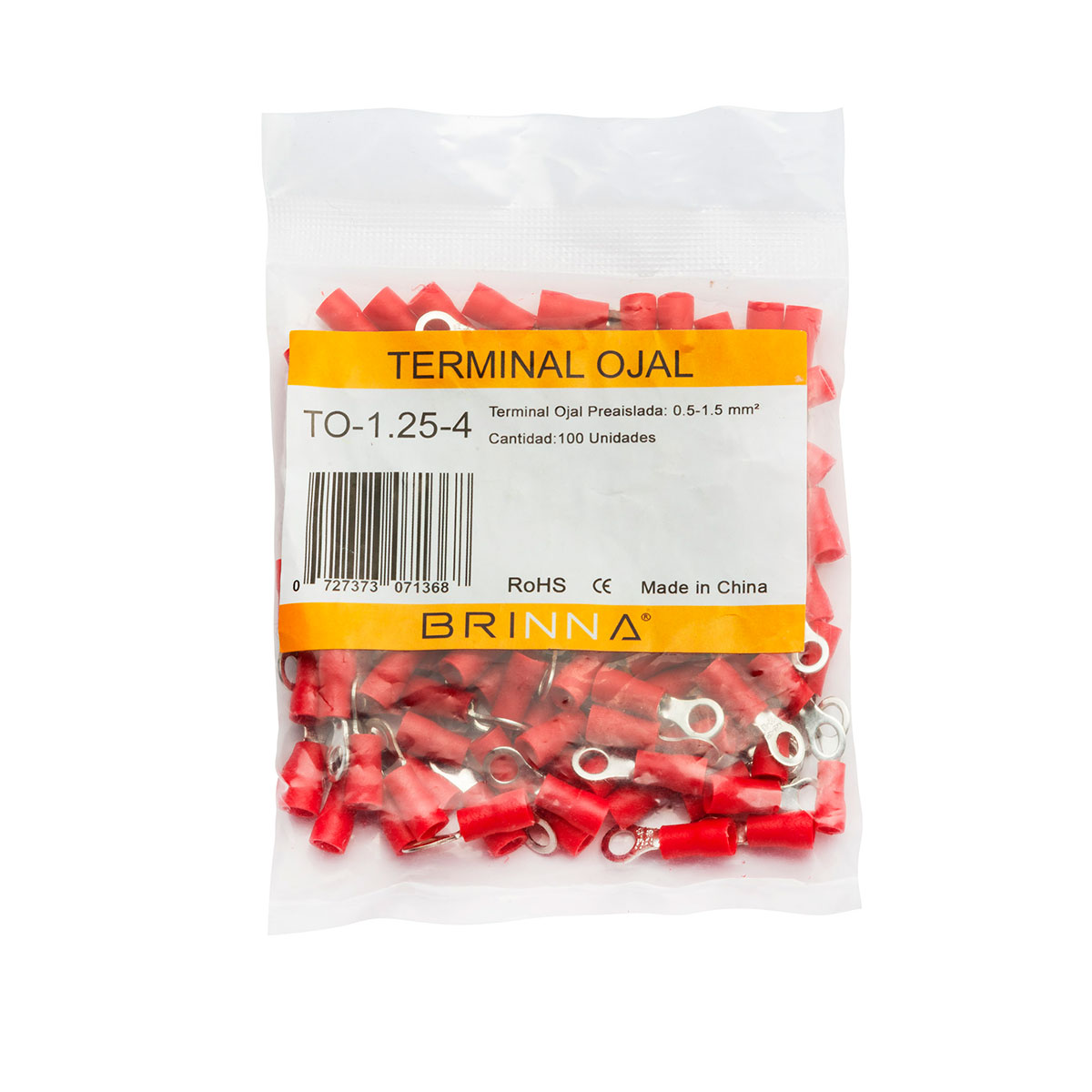 TERMINAL OJAL 0,5MM A 1,5MM DIAMETRO 4,3MM X100 BRINNA