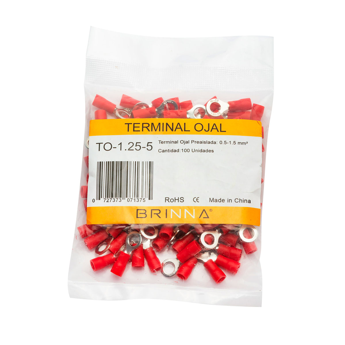 TERMINAL OJAL 0,5MM A 1,5MM DIAMETRO 5,3MM X100 BRINNA