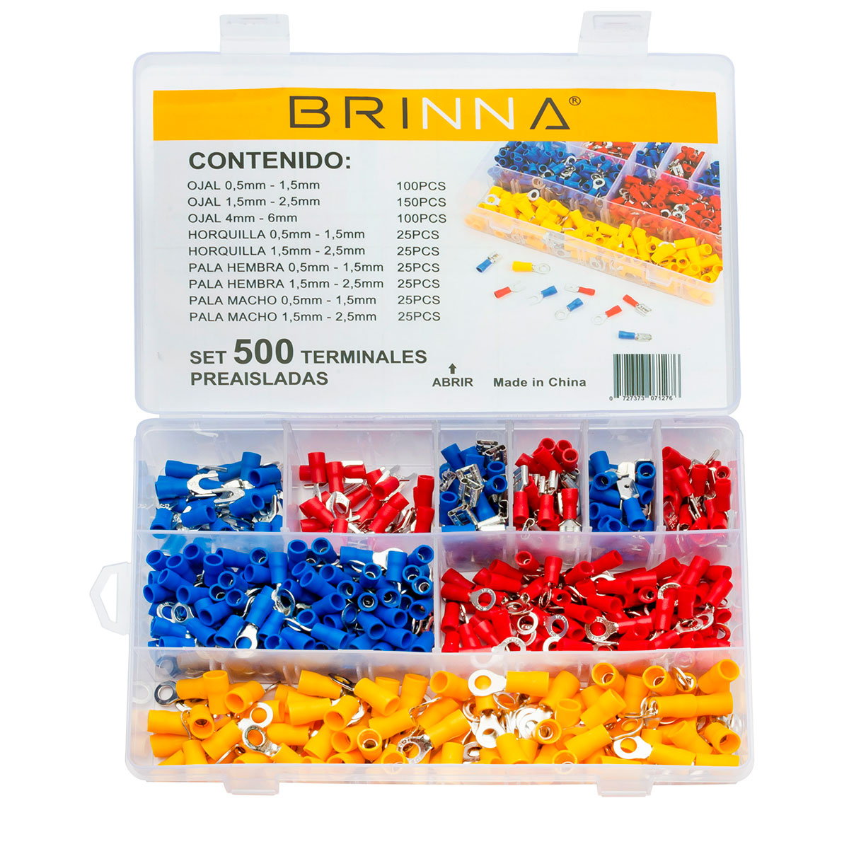 KIT 500 TERMINALES PREAISLADOS OJAL BRINNA