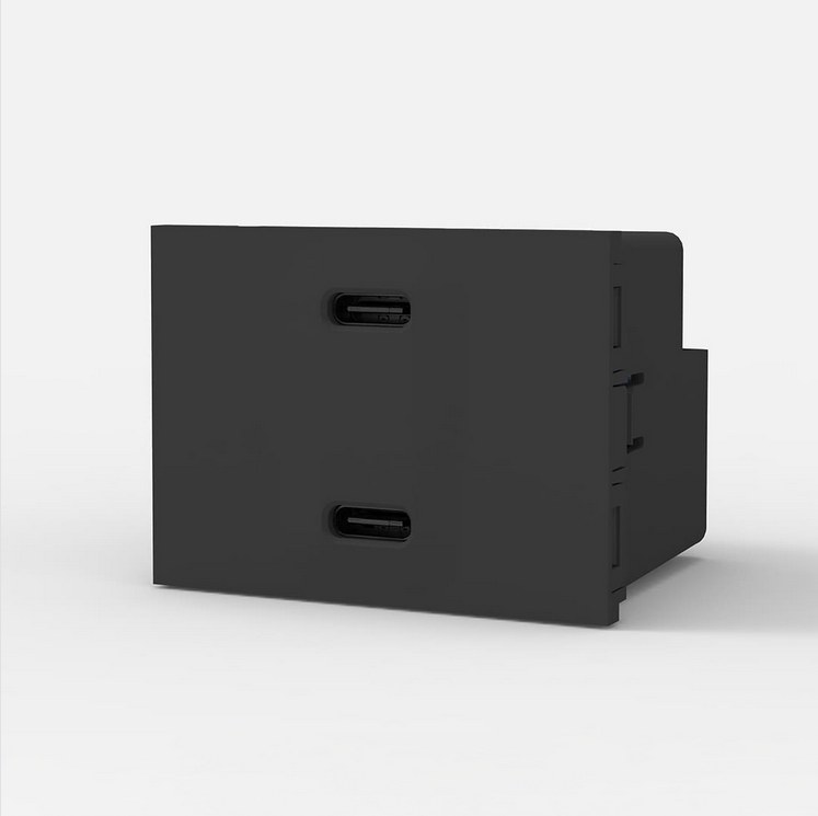 MÓDULO CARGADOR USB DOBLE C+C GRIS CAMBRE