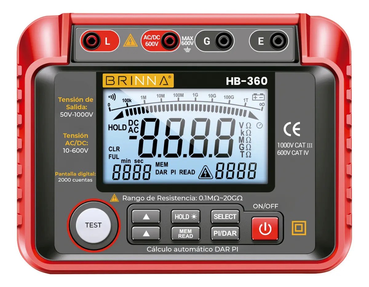 MEGOHMETRO HB-360 BRINNA