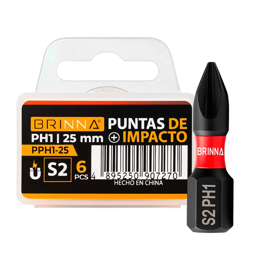 PUNTAS ALTO IMPACTO PH1 25MM X6 BRINNA