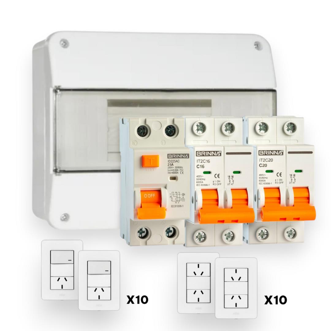 Kit de Instalación Llaves de Luz Cajas Termica Disyuntor