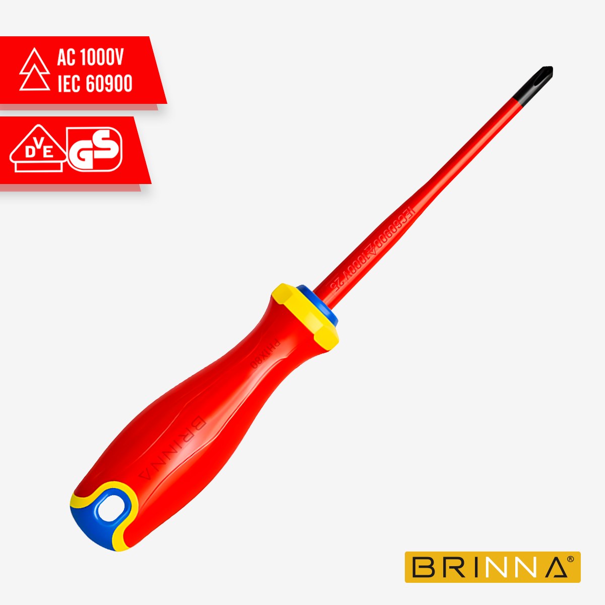 DESTORNILLADOR AISLADO 1000V PH1 BRINNA
