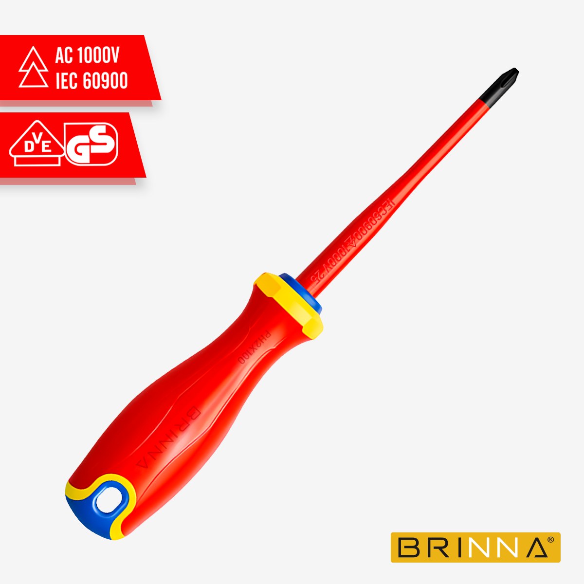 DESTORNILLADOR AISLADO 1000V PH2 BRINNA