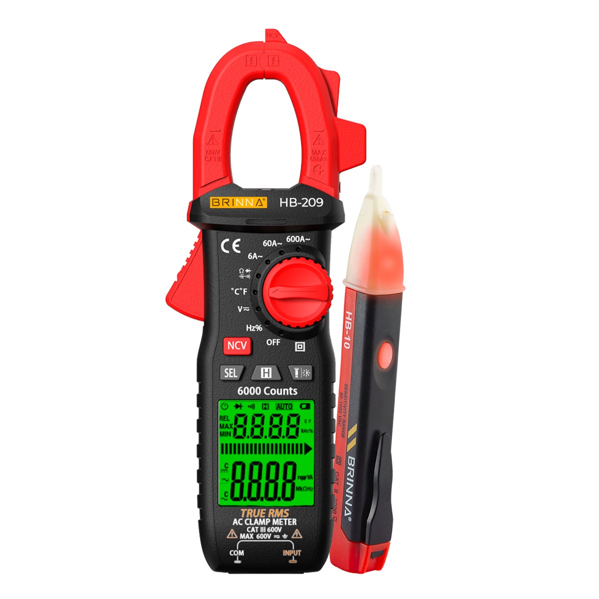 PINZA AMPEROMETRICA HB-209A + BUSCAPOLO HB-10