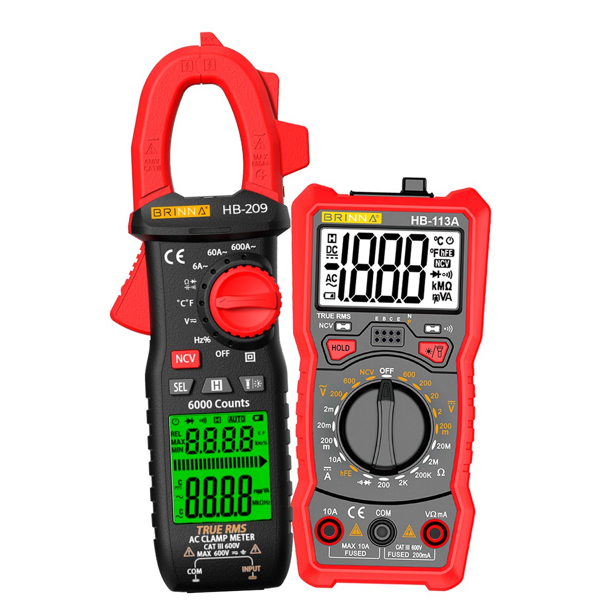PINZA AMPEROMETRICA HB-209A + MULTIMETRO HB-113A