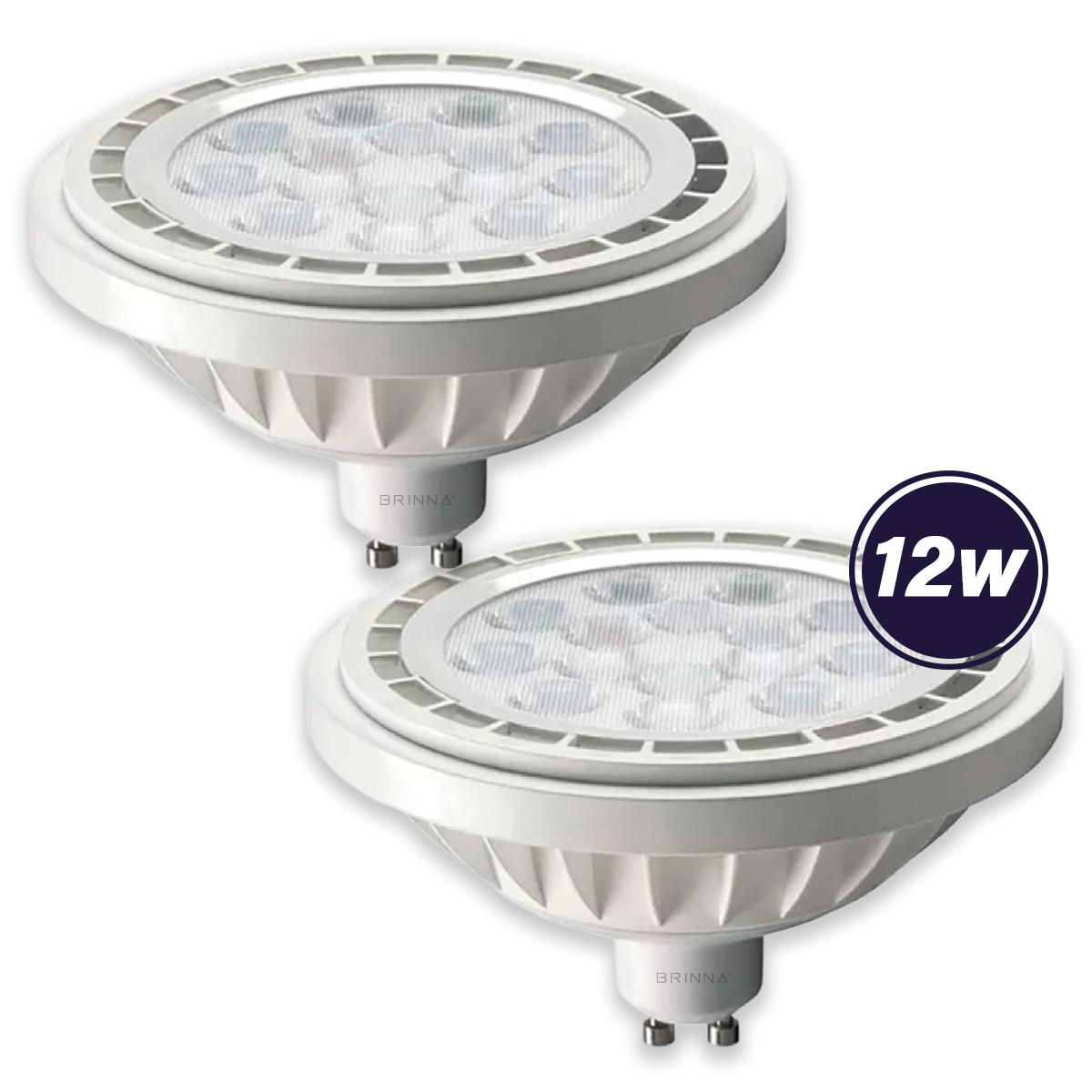 LÁMPARAS LED AR111 BRINNA 12w CALIDO PACK x2