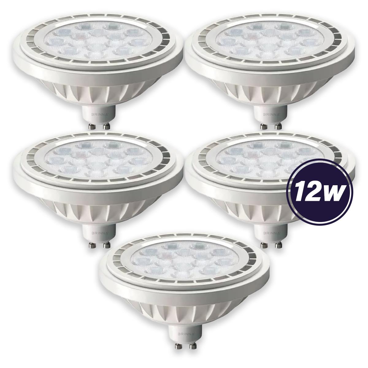 LÁMPARAS LED AR111 BRINNA 12w NEUTRO PACK X5