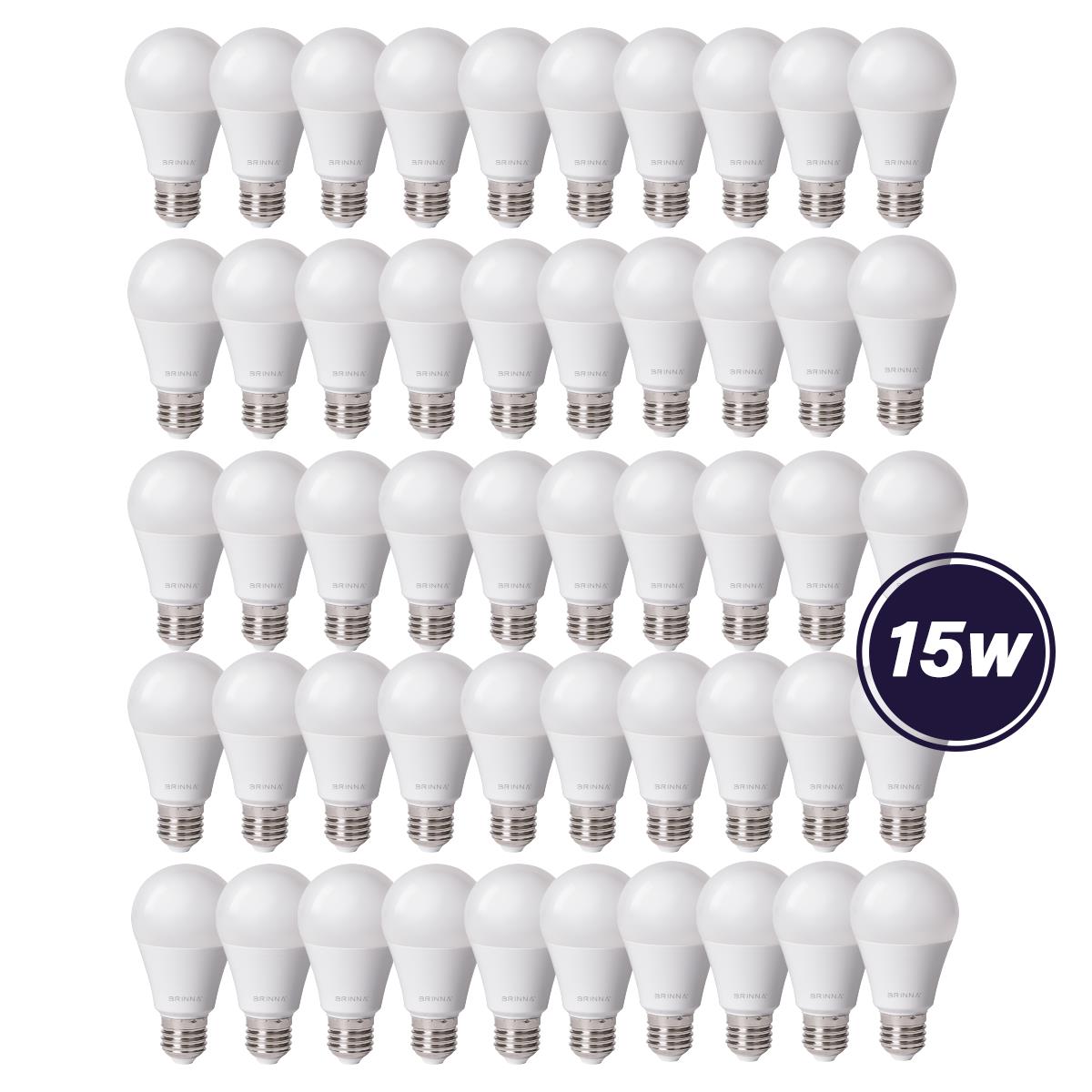 PACK X50 LAMPARAS LED BRINNA 15W LUZ FRIO
