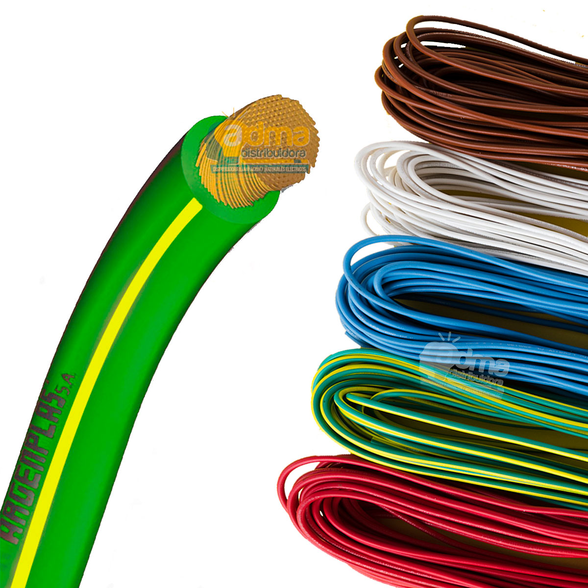 CABLE UNIPOLAR FLEXIBLE 4 MM ARGENPLAS VERDE/AMARILLO