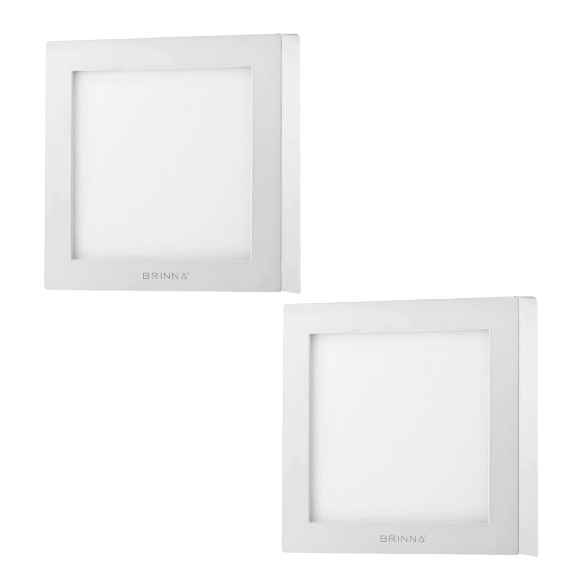 PANEL LED CUADRADO APLICAR 6W CALIDO BRINNA X2