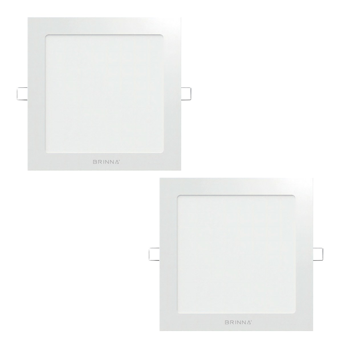PANEL LED CUADRADO EMBUTIR 12W CALIDO BRINNA X2