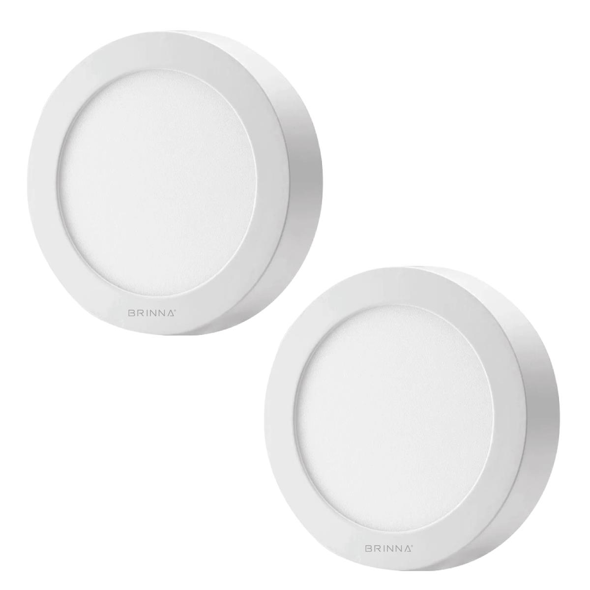 PANEL LED REDONDO APLICAR 18W FRIO BRINNA X2