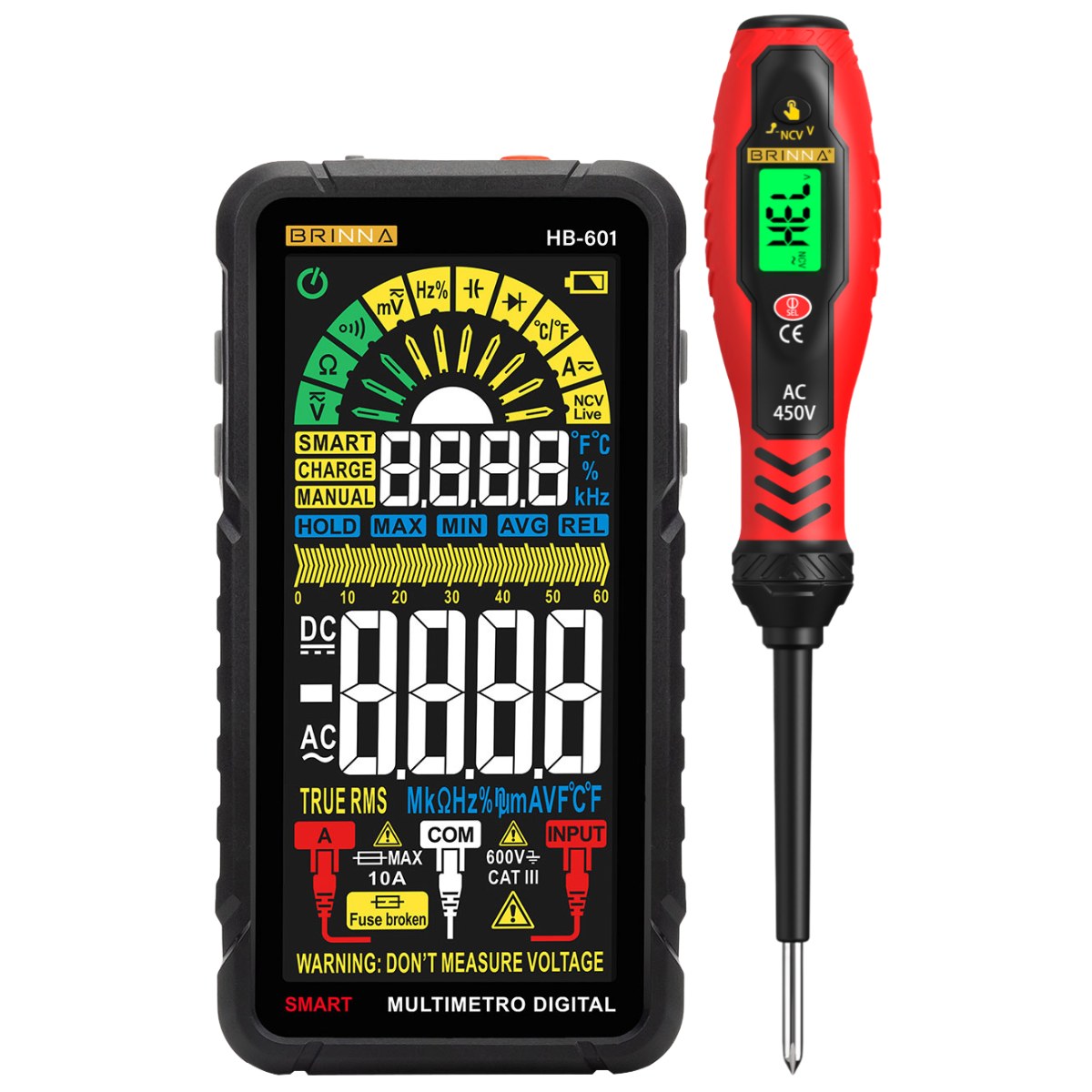 MULTIMETRO DIGITAL SMART HB-601 + DESTORNILLADOR BUSCAPOLO SMART HB-64