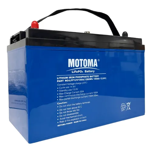 Batería 12v 100ah Motoma Litio LiFePO4 Alto Ciclado