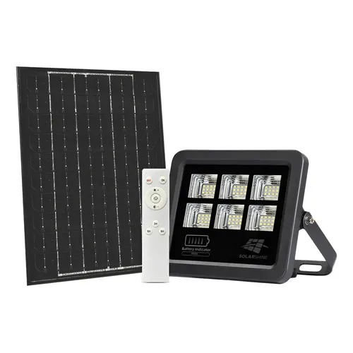 Reflector Solar 100w + Panel 72 Led Luz Fría IP65