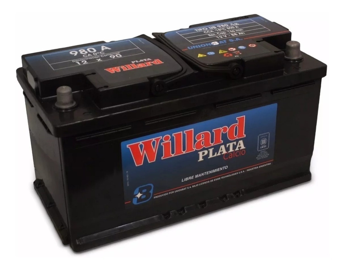 BATERIA UB980AGD WILLARD PLATA.