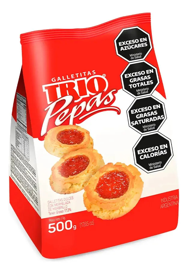 Galletitas Pepas Trio Membrillo X 500g