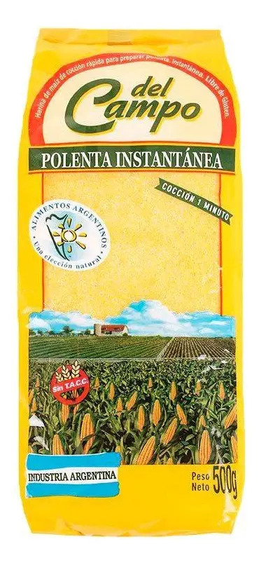 Polenta Instantánea Cocción Rápida Sin Tacc Del Campo 500g