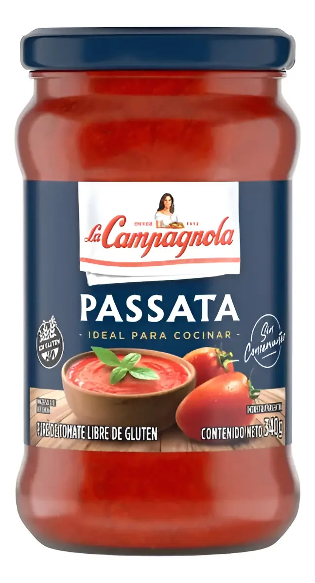 Passata de Tomate La Campagnola Premium sin TACC en frasco 340 g