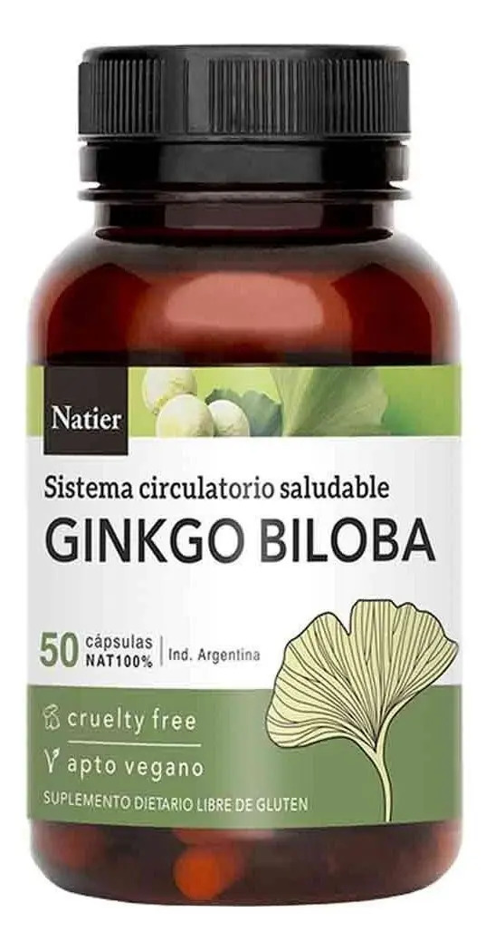 Ginkgo Biloba Natier Sin Tacc X 50 Caps Sabor Neutro