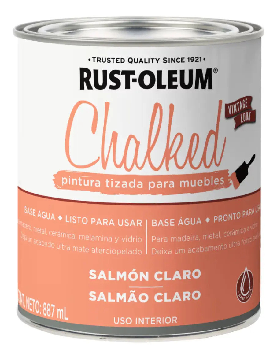 Pintura Tizada Mate Chalked 887ml Salmon Claro Rust-Oleum Interior Muebles