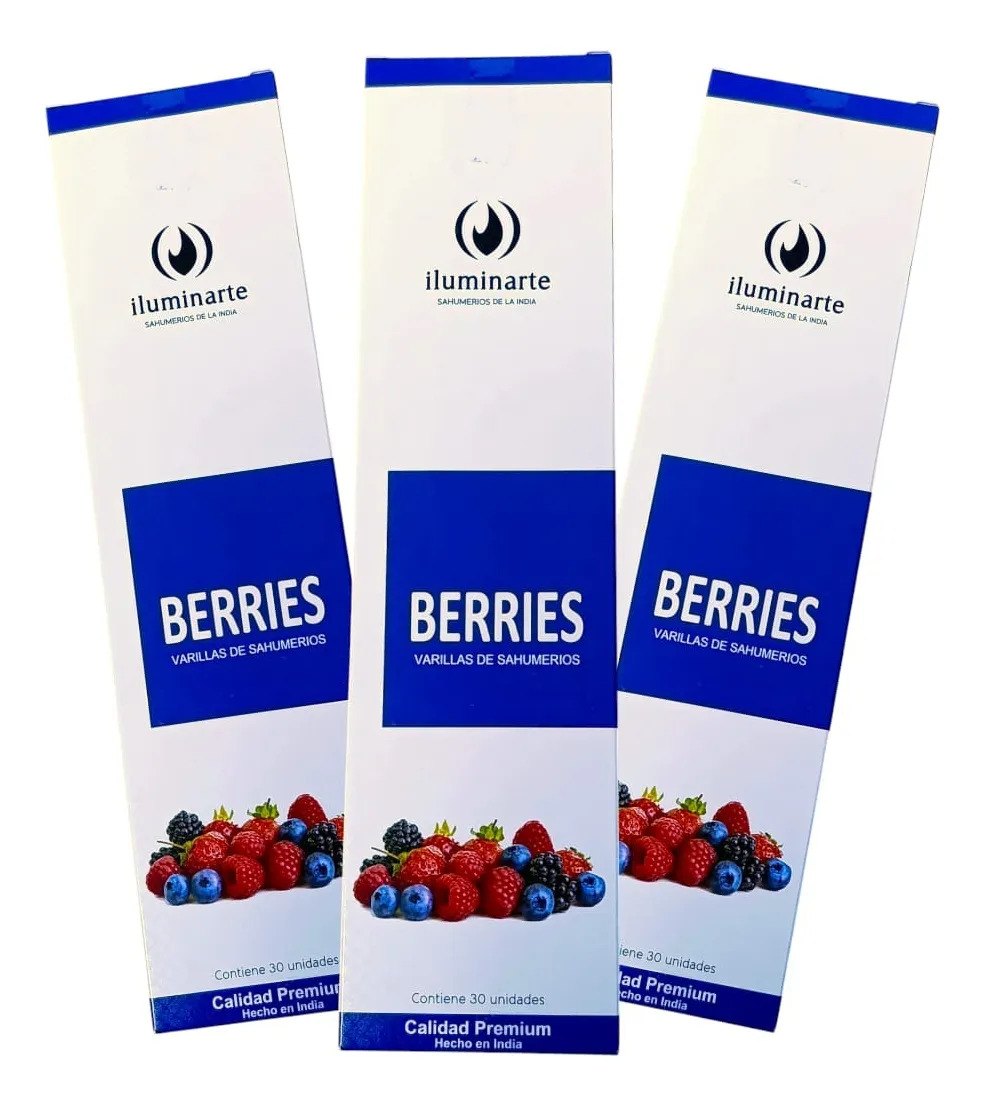 Sahumerios Rectangular India Iluminarte Pack X6u Variedad Fragancia Berries
