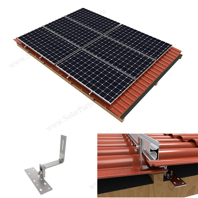 Kit de Montaje para Techo de Teja con Ganchos SPC-RF-IK03-DR