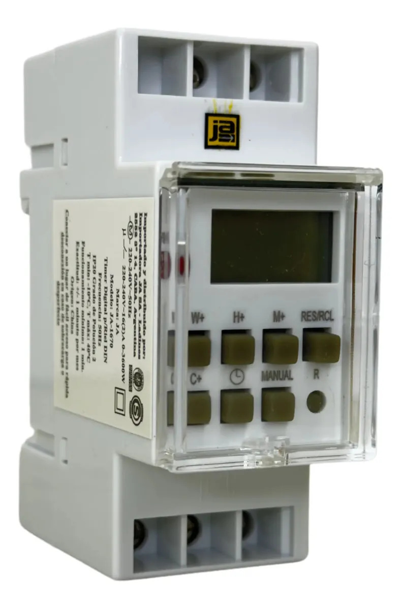 Temporizador Timer Programable Digital Riel Din 2hp
