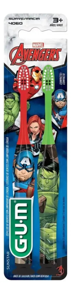 Cepillos Dentales x2 unidades Marvel Avengers Infantil Gum