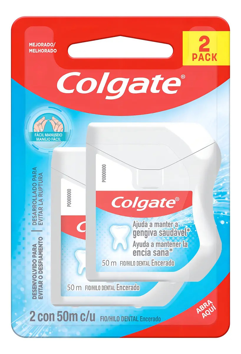 Hilo dental Colgate Hilo Dental Encerado 50 m 2 u