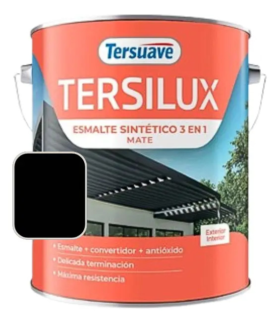 Esmalte Sintético Tersuave Antióxido Convertidor Negro Mate 250ml Interior/Exterior