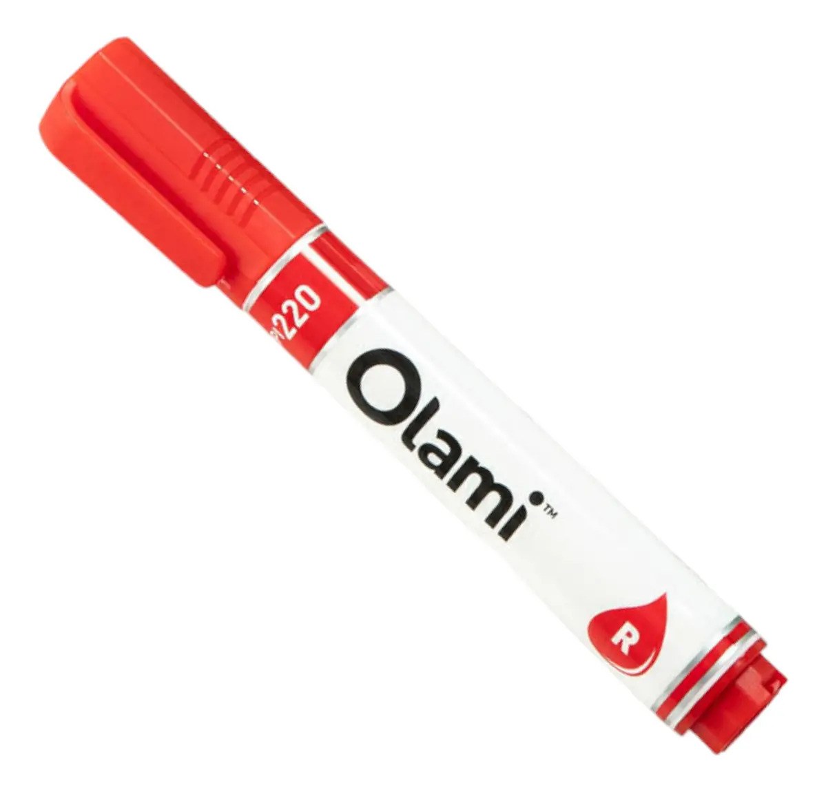 Marcador Recargable Olami Para Pizarra 220 Punta Redonda 2-3mm Rojo